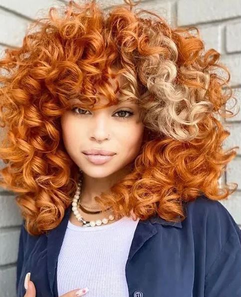 The Curly Copper Color Block