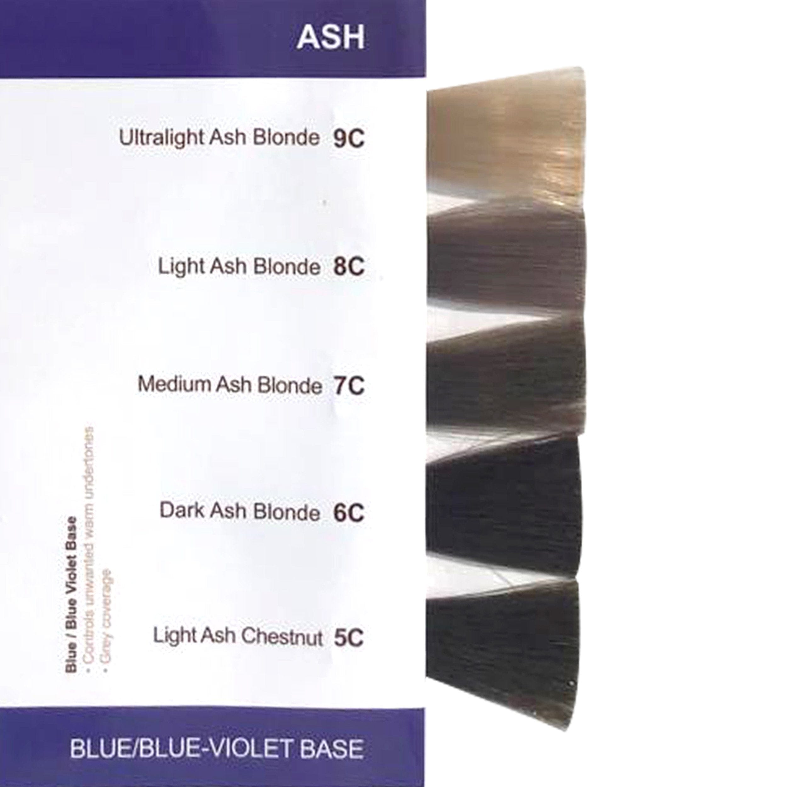 Ash Basic Color Ash Hair Color Chart